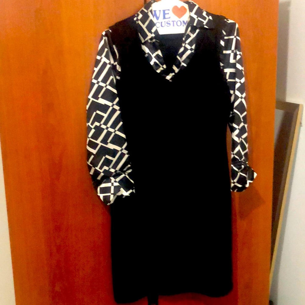Pretty black and white dress
